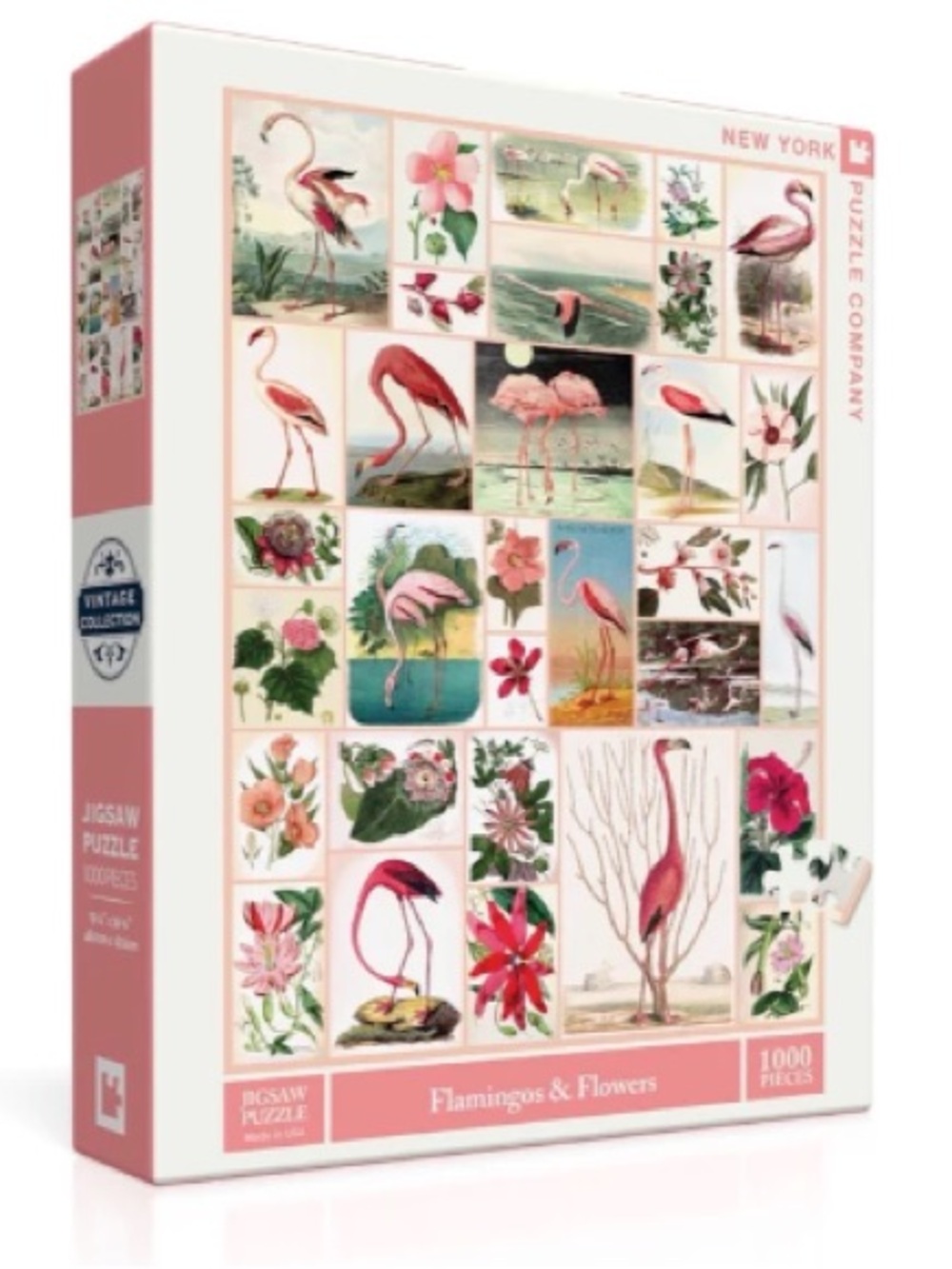 Flamingos & Flowers 1000-Piece Jigsaw Puzzle - Pink